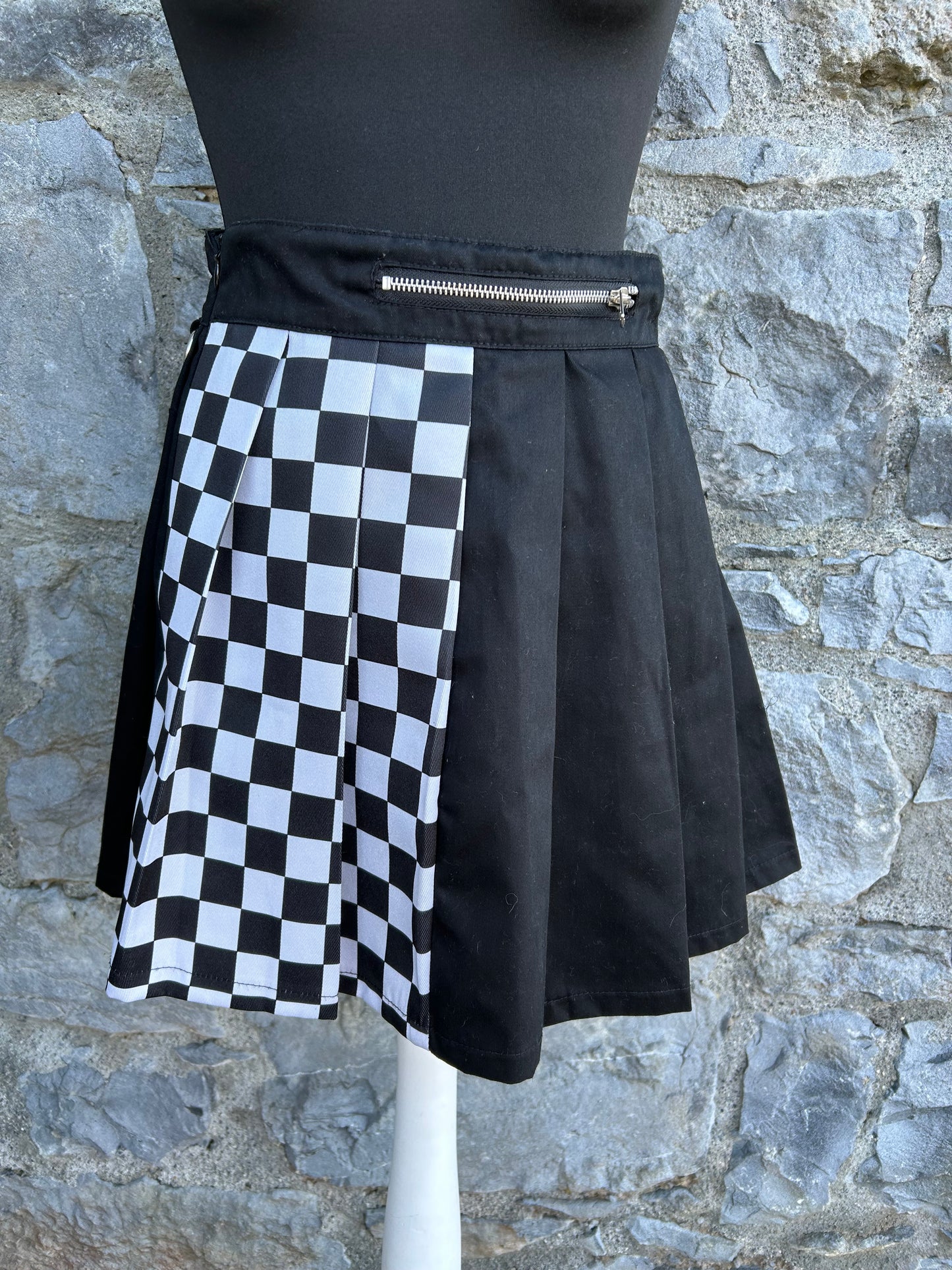 Black&white check skirt uk 6-8