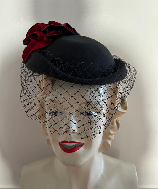 Black hat with fish net