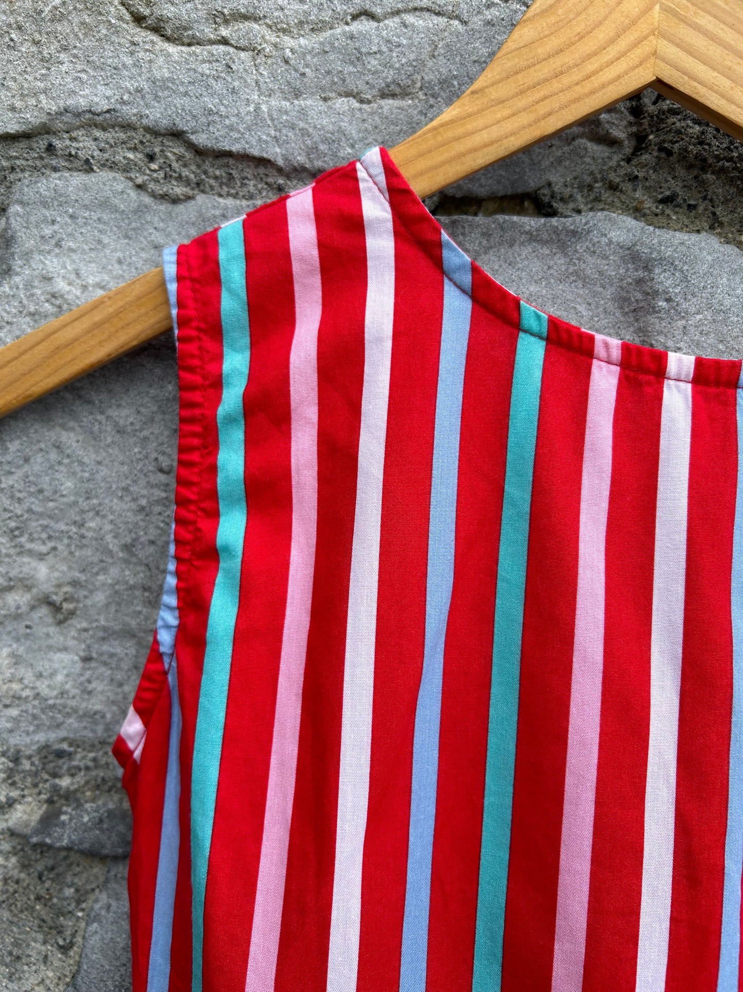 Red stripy dress  11-12y (146-152cm)