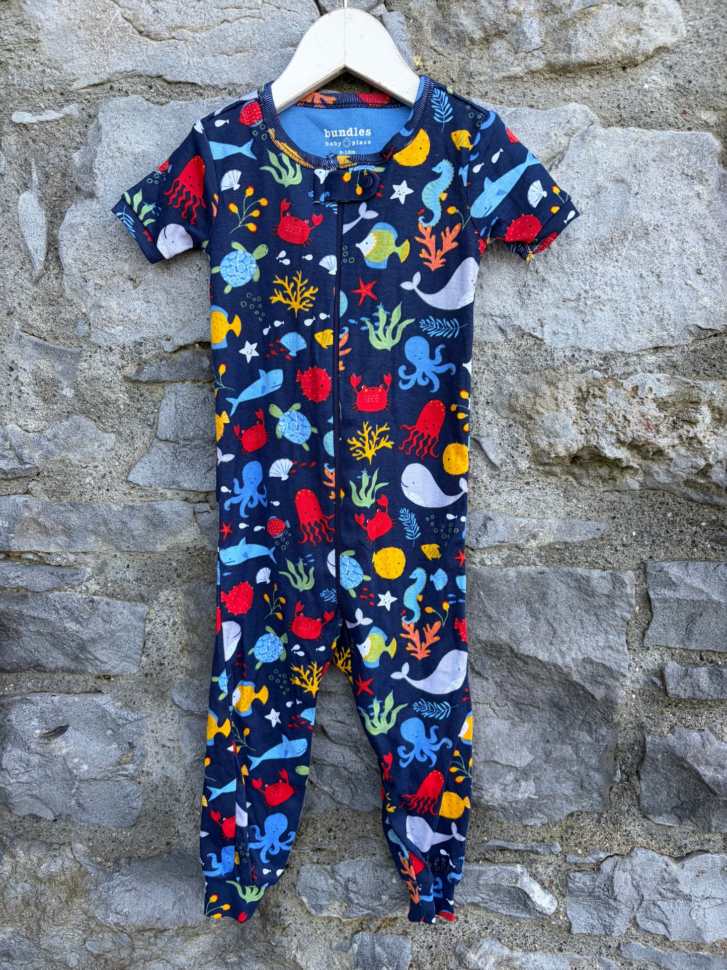 Under the sea navy onesie  9-12m (74-80cm)