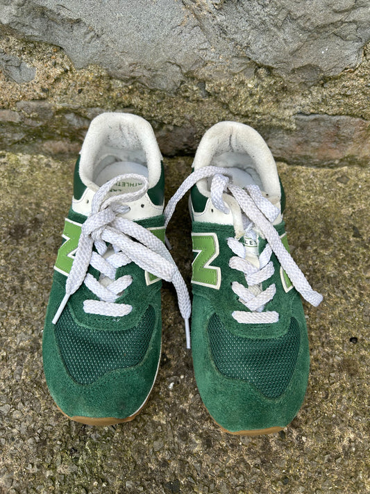 Green suede trainers  uk 13 (eu 32)