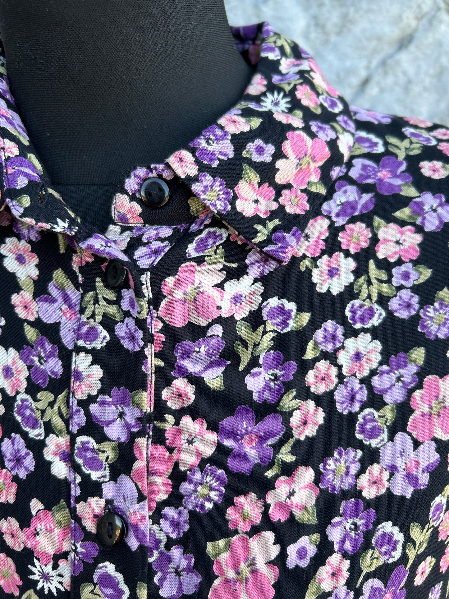 Pink&purple flowers dress uk 12