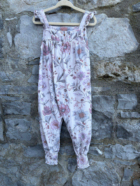 Floral cream jumpsuit  2-3y (92-98cm)