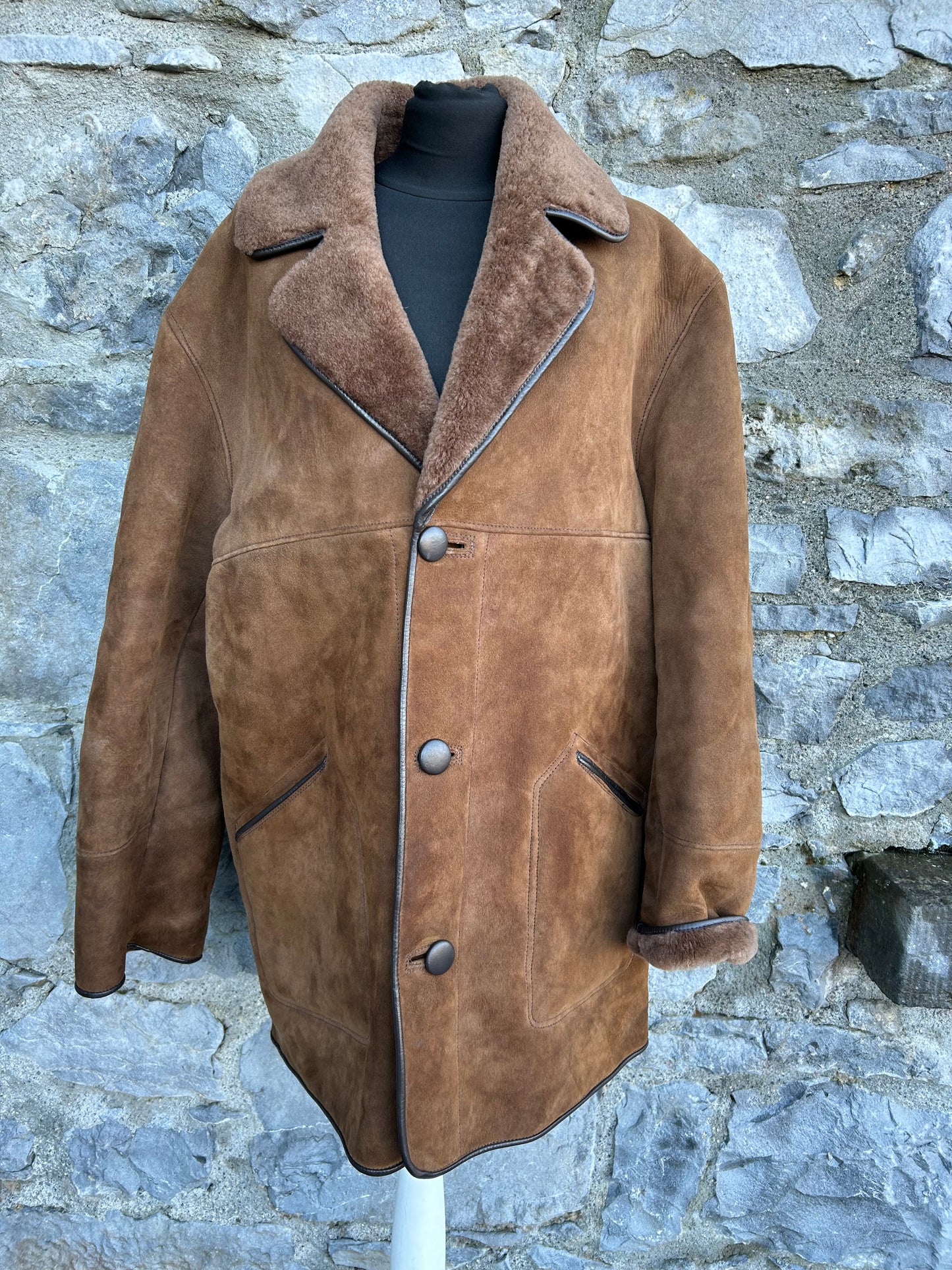 80s brown sheepskin coat Medium