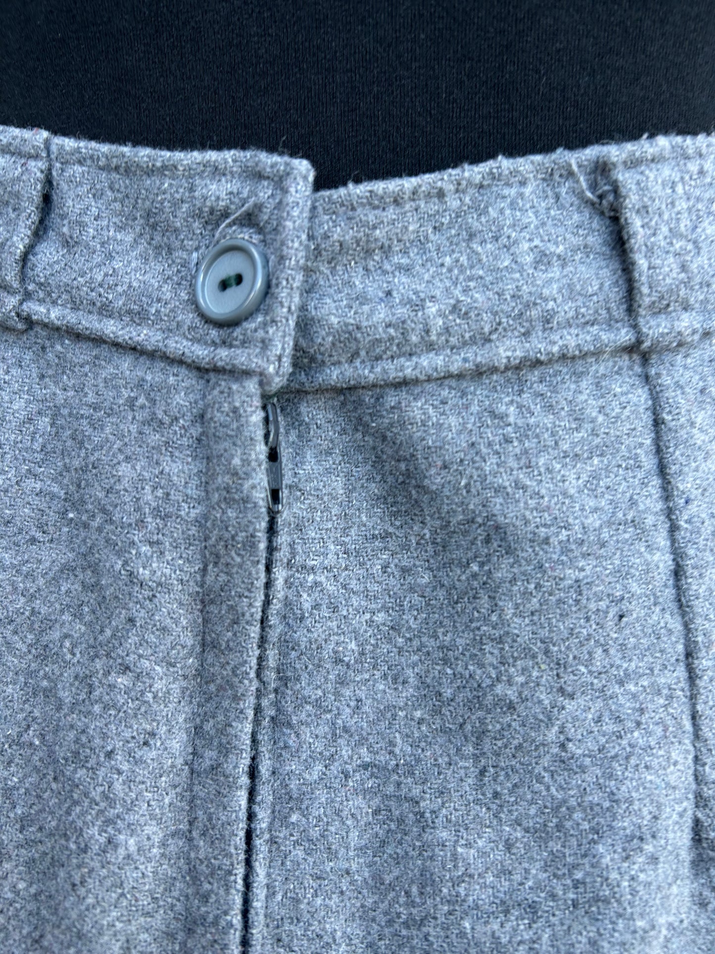 80s grey woolly skirt uk 8