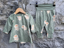 Load image into Gallery viewer, Jellyfish khaki top&amp;pants   0-1m (50-56cm)
