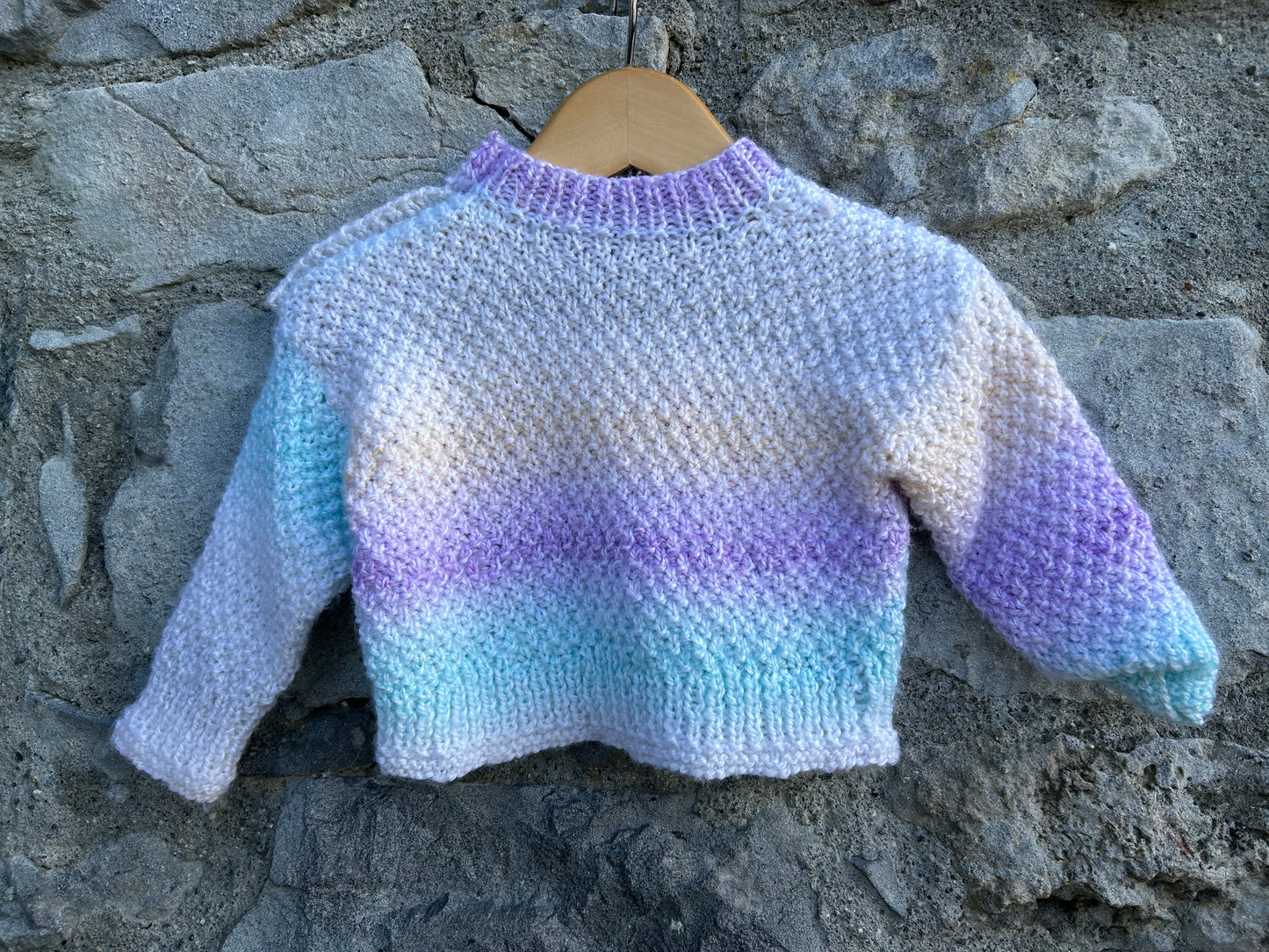Purple&blue ombré jumper  0-3m (56-62cm)