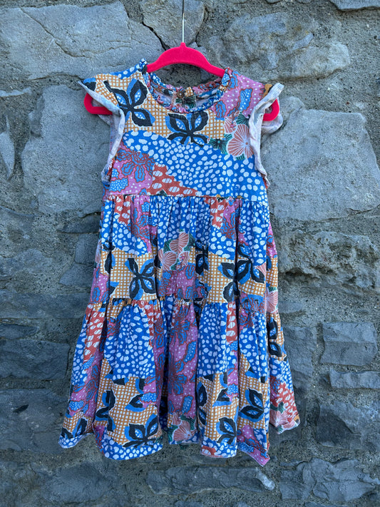 Floral patchwork dress    4-5y (104-110cm)