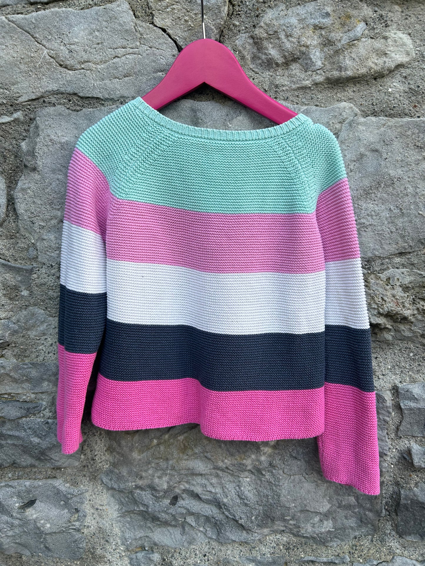 Pink stripy cardigan  3-4y (98-104cm)