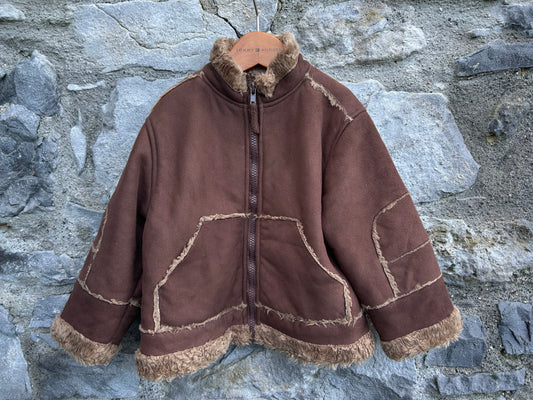 Y2K brown faux suede jacket 18-24m (86-92cm)