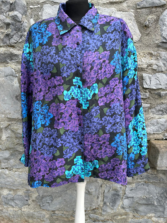 Purple&blue Hydrangea shirt uk 16