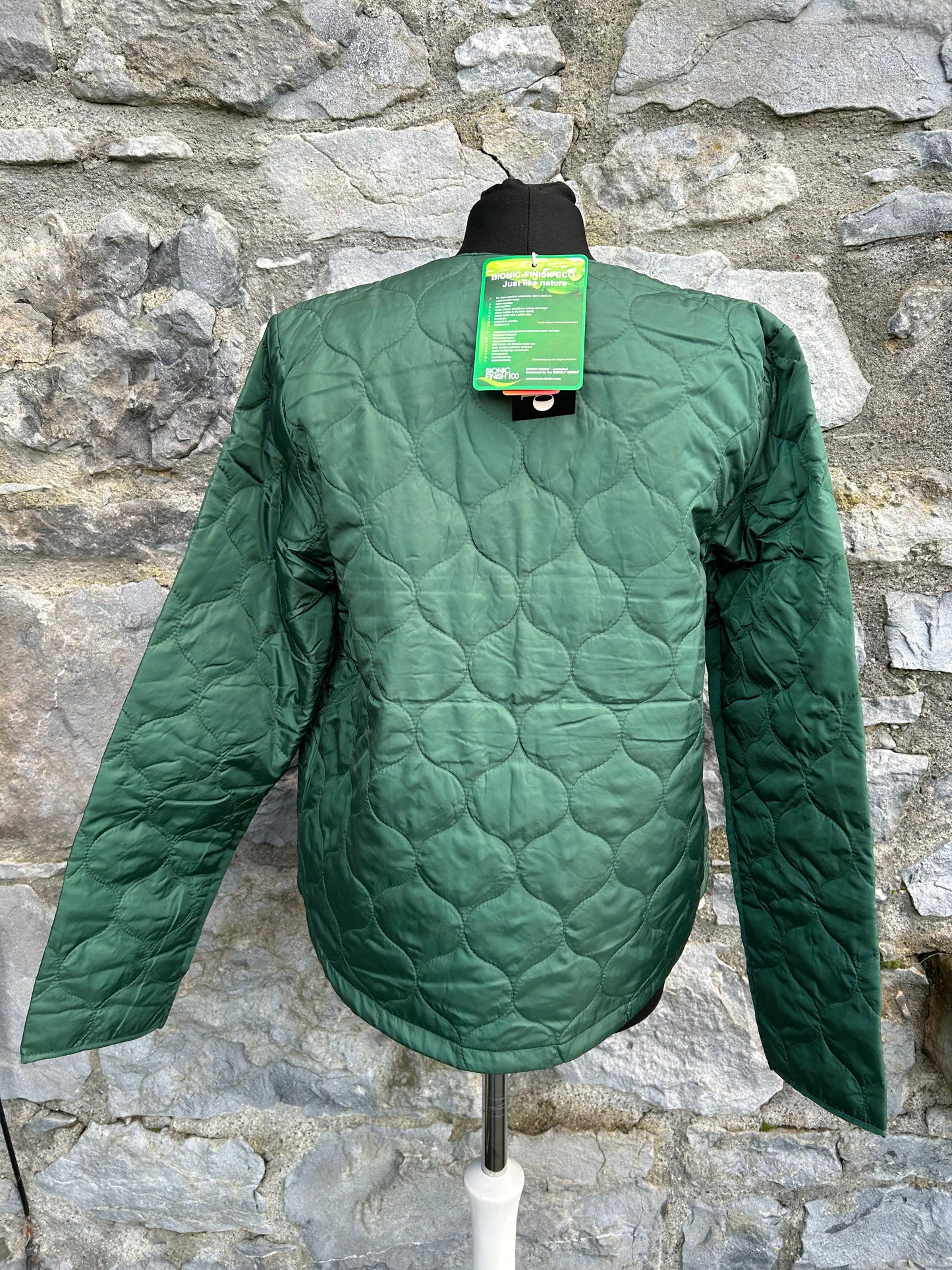 Green quilted jacket uk 10