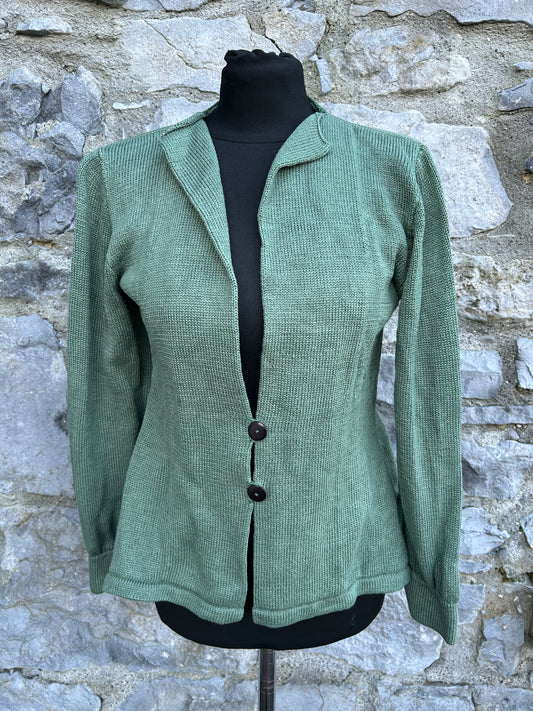 Forest green heavy knit cardigan uk 10-12