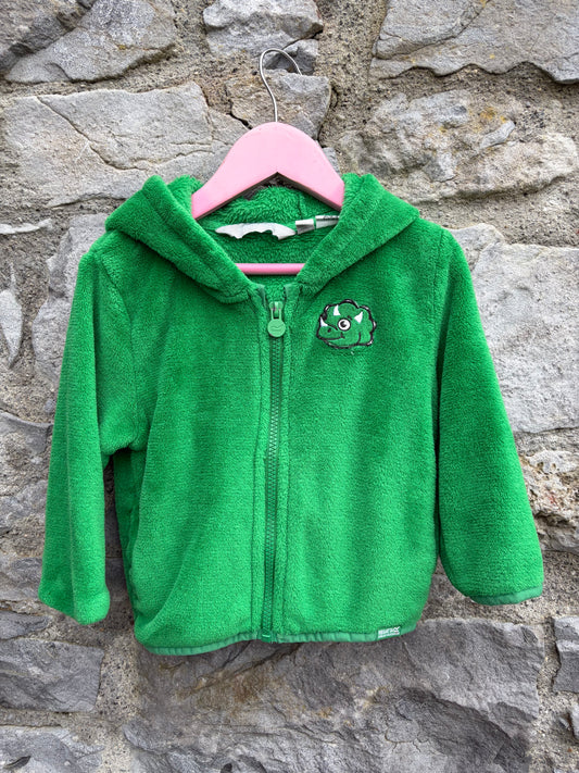 Green fleece hoodie  2-3y (92-98cm)