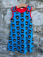 Load image into Gallery viewer, Raccoon blue play dress   3-4y (98-104cm)
