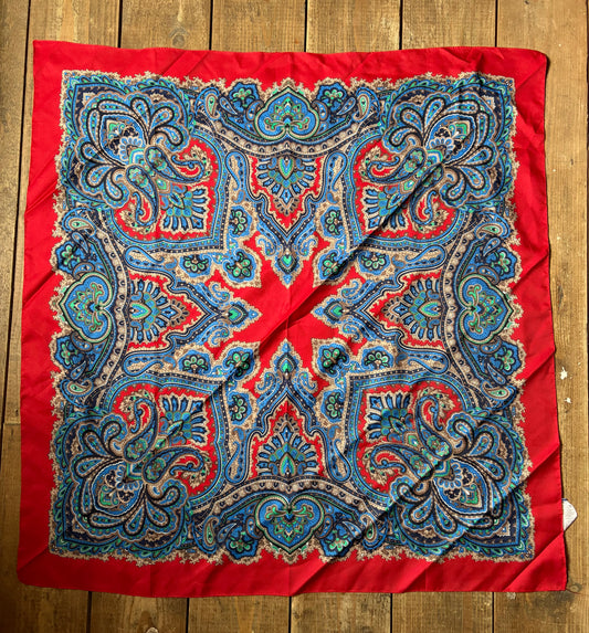 Multicolored paisley print scarf