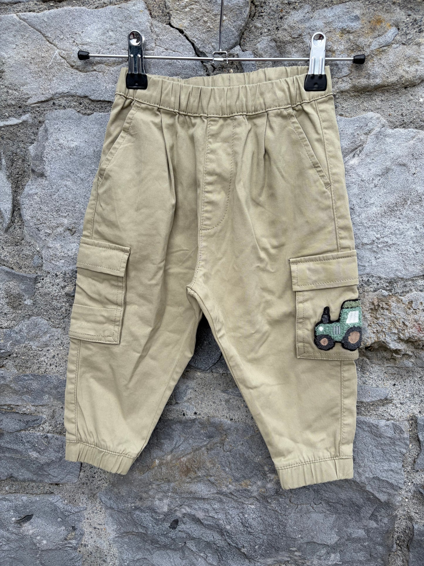 Beige cargo pants  12-18m (80-86cm)