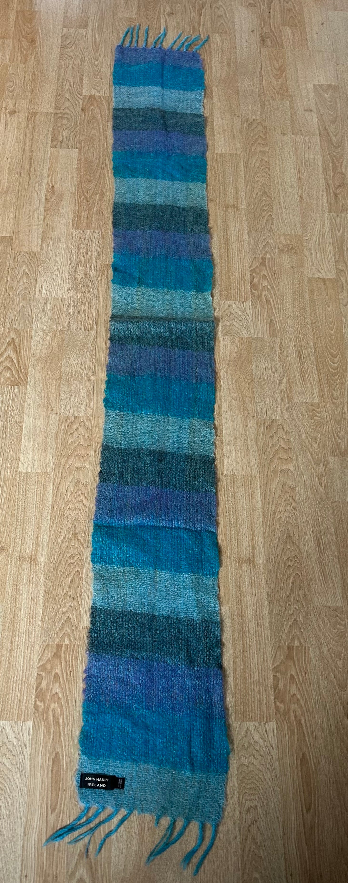 Blue panel scarf