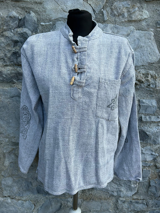 Grey Celtic print shirt uk 10-12