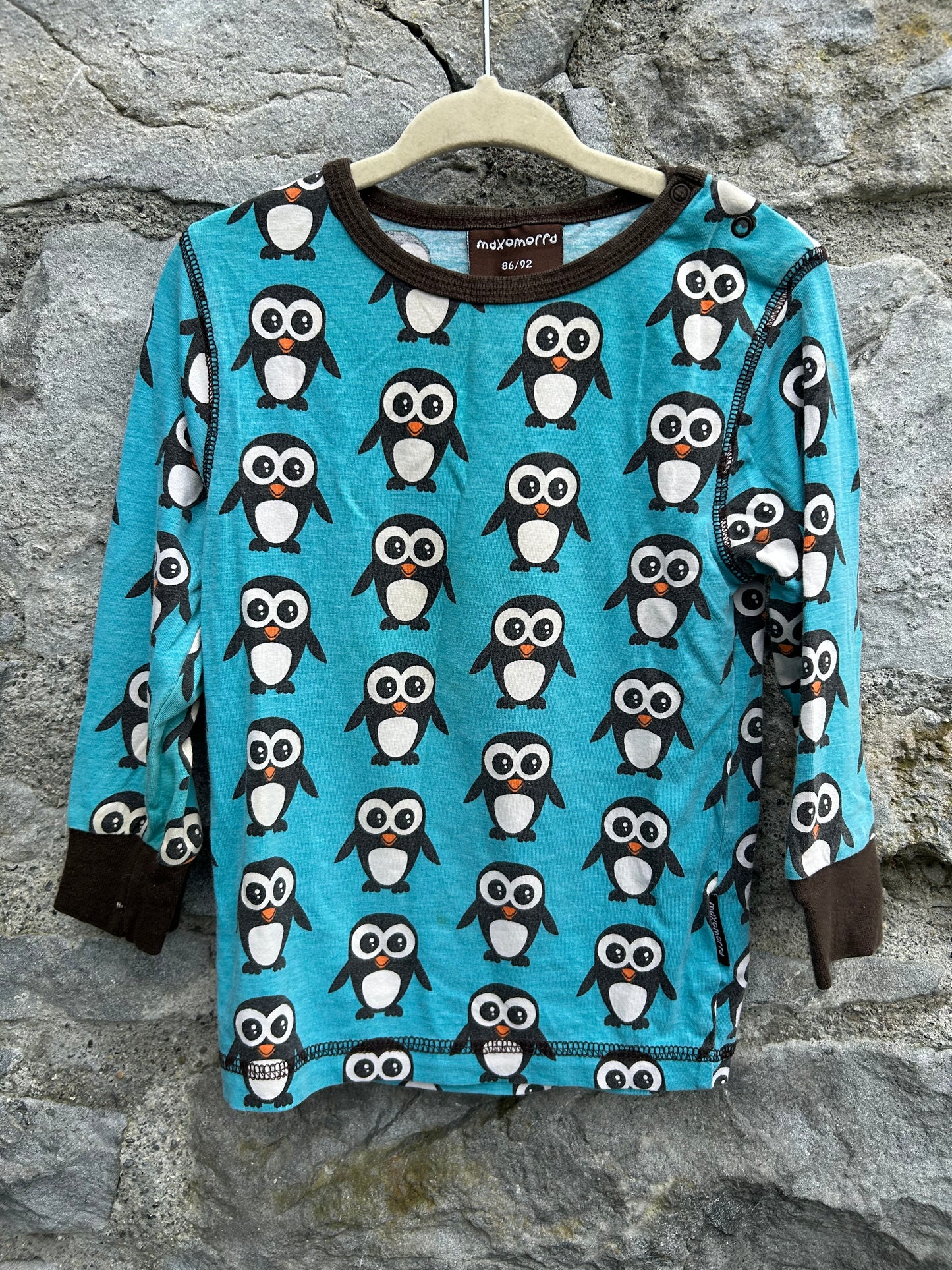 Penguins blue top  18-24m (86-92cm)