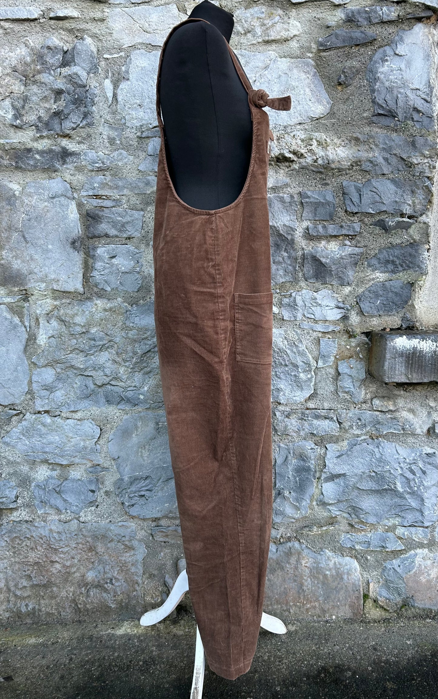 Brown cord dungarees uk 12-14