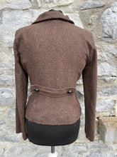 Load image into Gallery viewer, Brown tweed jacket uk 6-8
