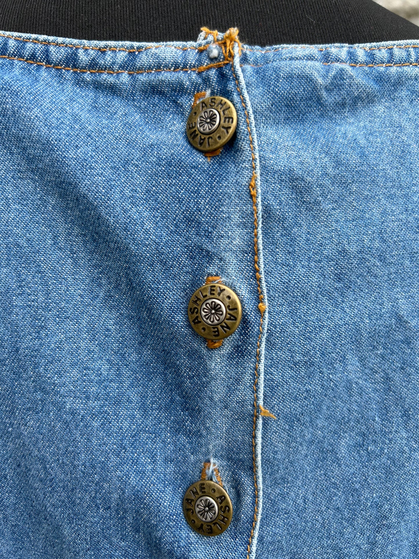 80s embroidered denim dress uk 12