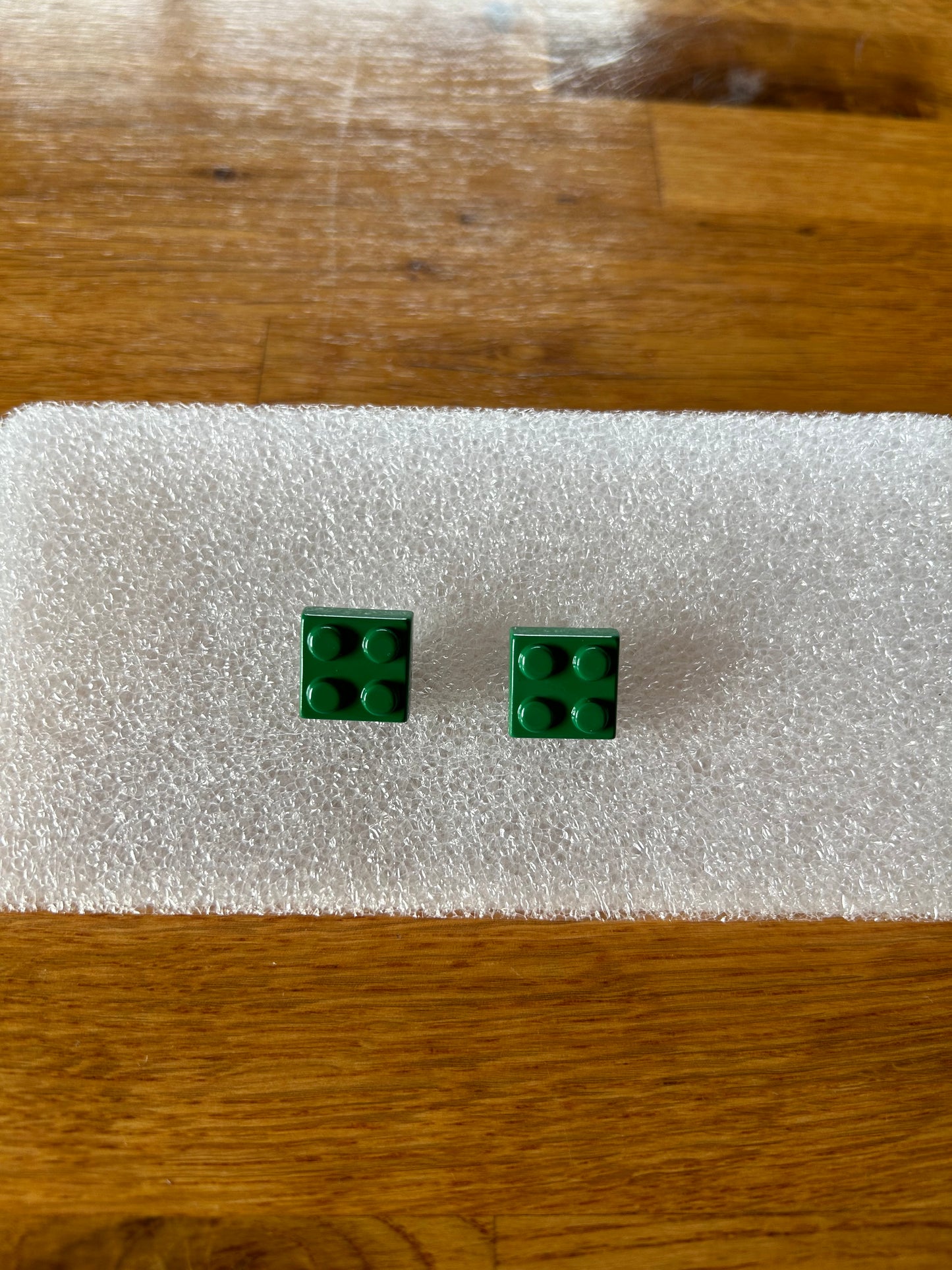 LEGO Dark green block cufflinks