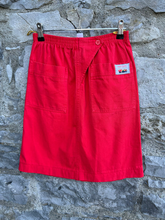 90s red skirt  11-12y (146-152cm)