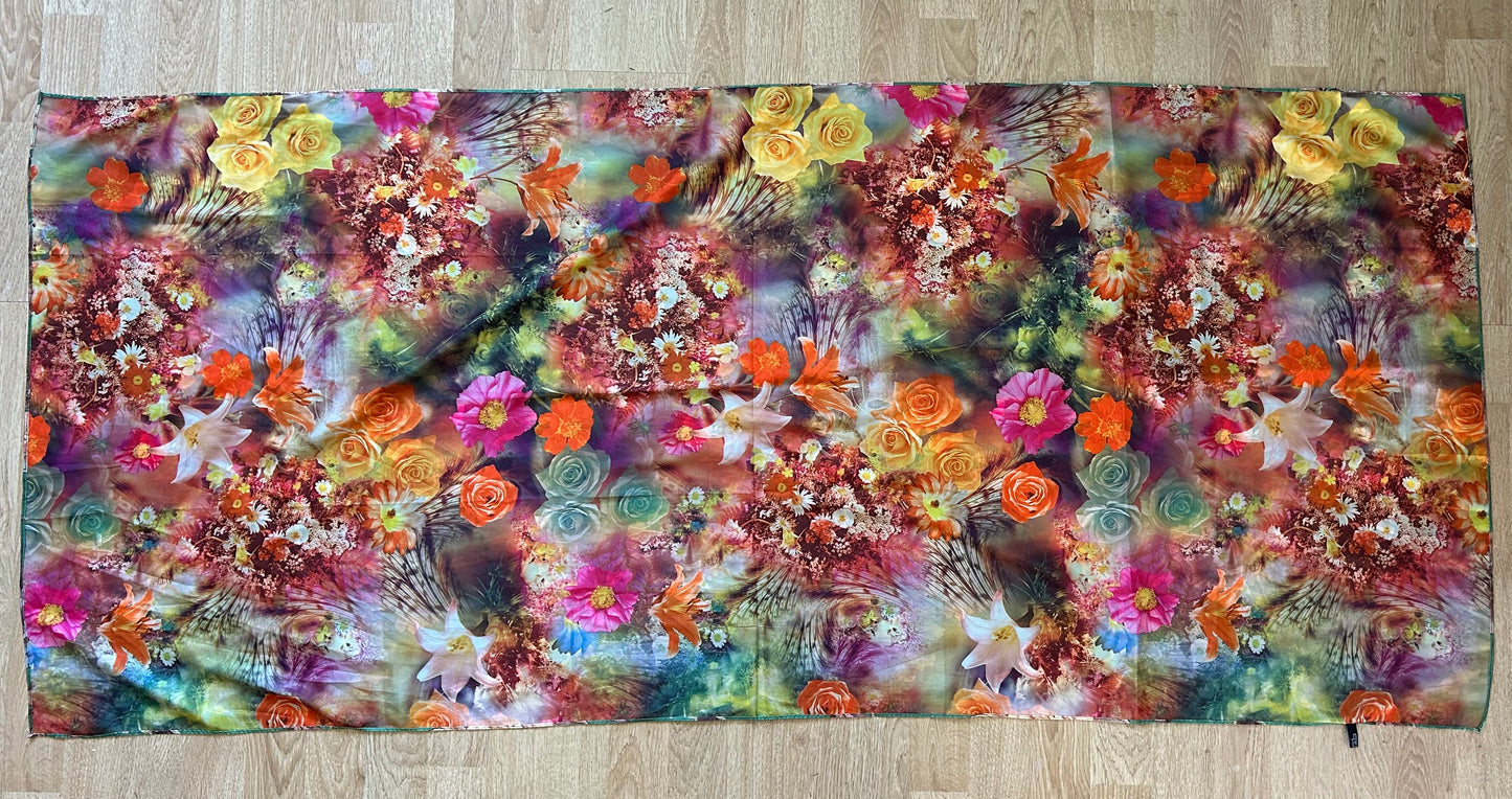 Green&floral scarf