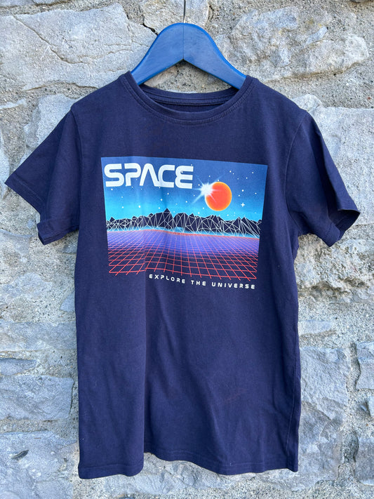 Space navy T-shirt  8-9y (128-134cm)