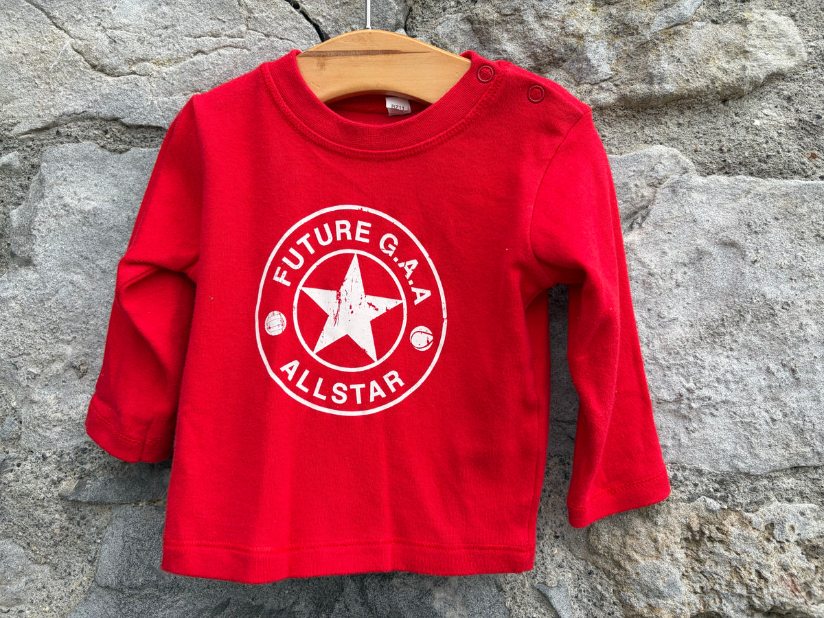 Future G.A.A red top 3-6m (62-68cm)