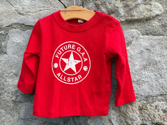 Future G.A.A red top 3-6m (62-68cm)