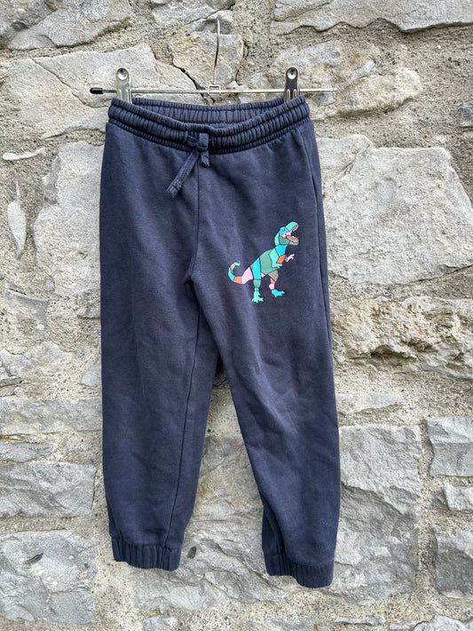 Colourful dinosaur navy sweatpants  3-4y (98-104cm)