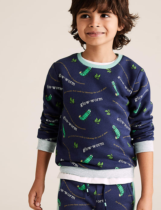 R.Dahl Glow Worm Sweatshirt  2-3y (92-98cm)