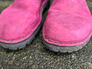 Pink leather boots  uk 6-6.5 (eu 39)