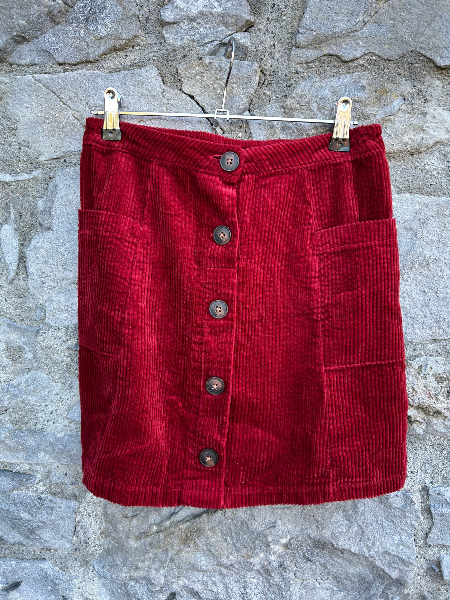 Maroon cord skirt  10y (140cm)