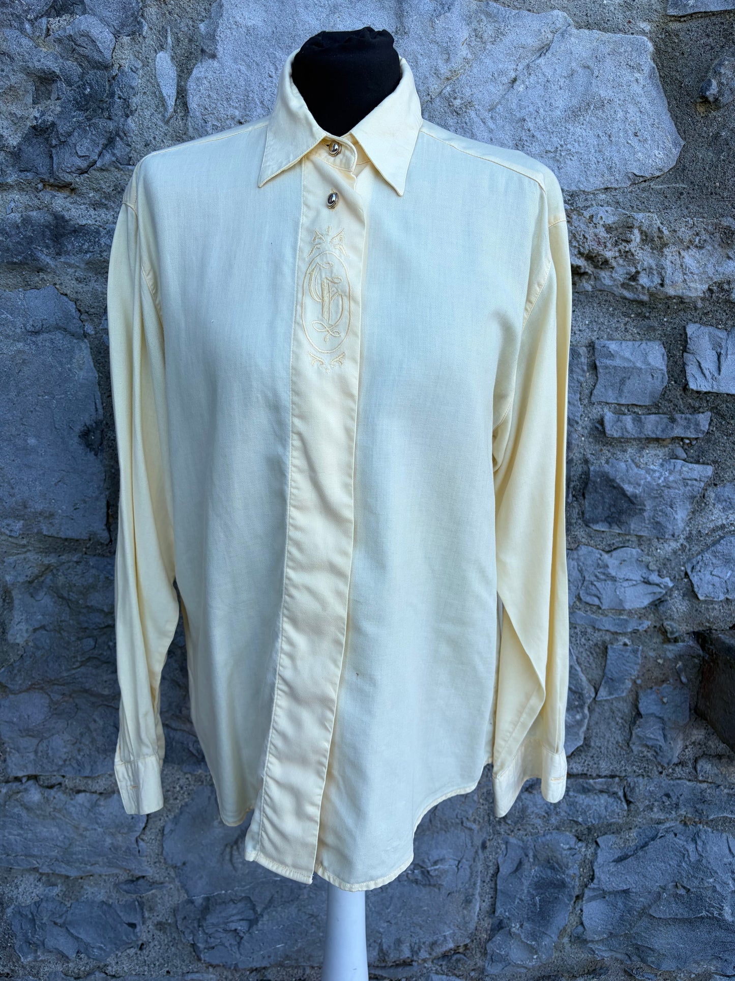 90s yellow blouse uk 10-12