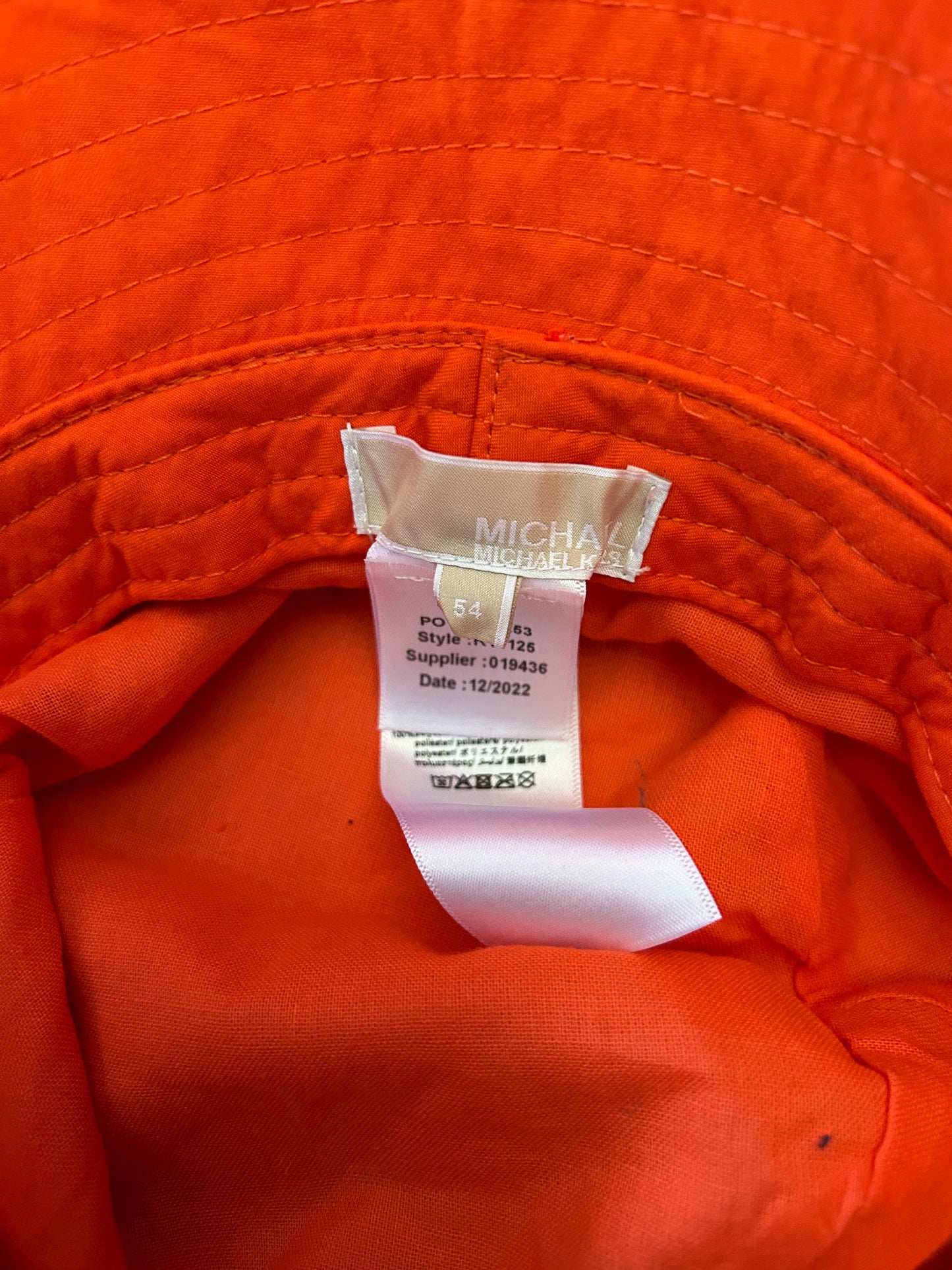 Orange bucket hat