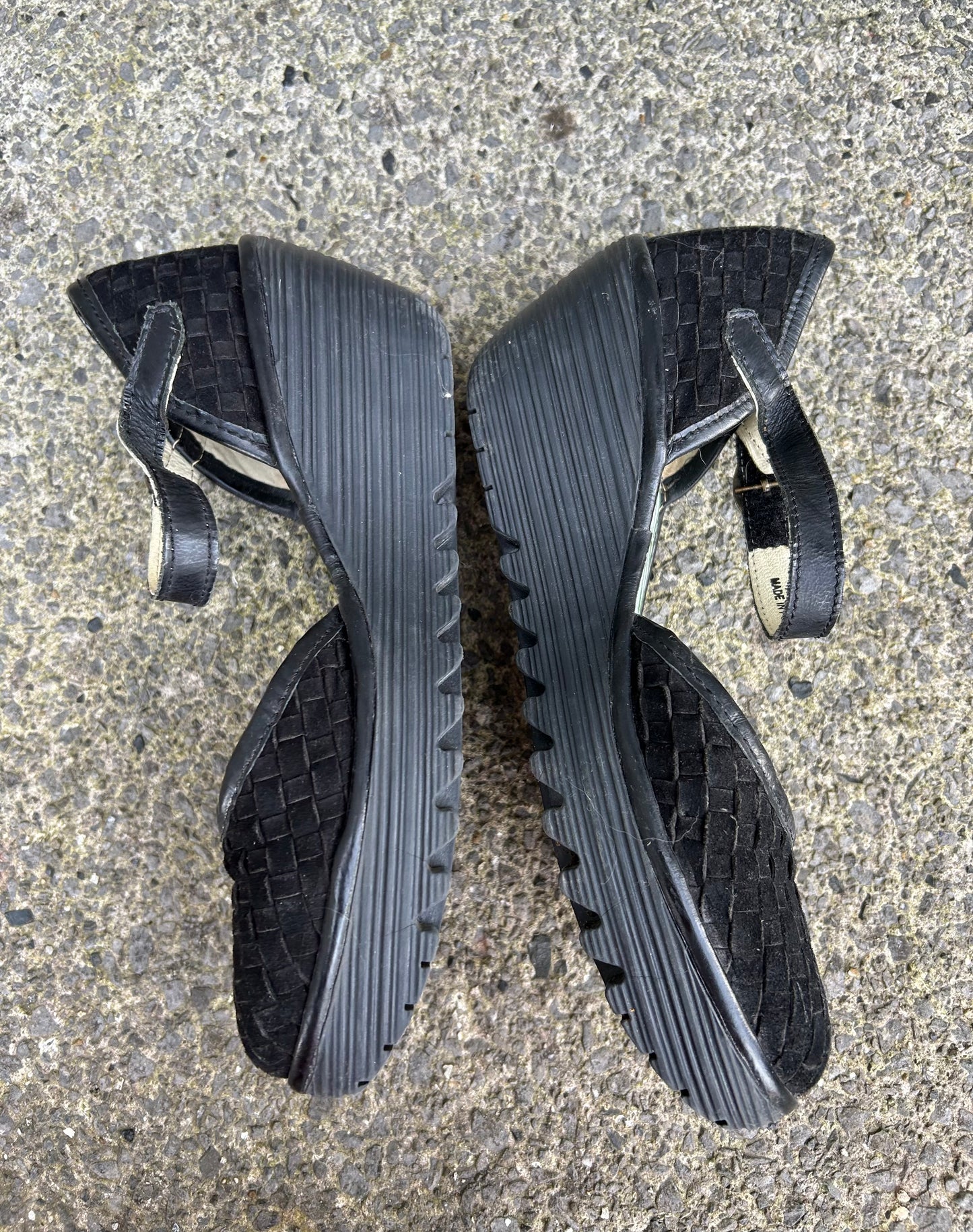Black woven suede wedge  uk 6.5 (eu 40)