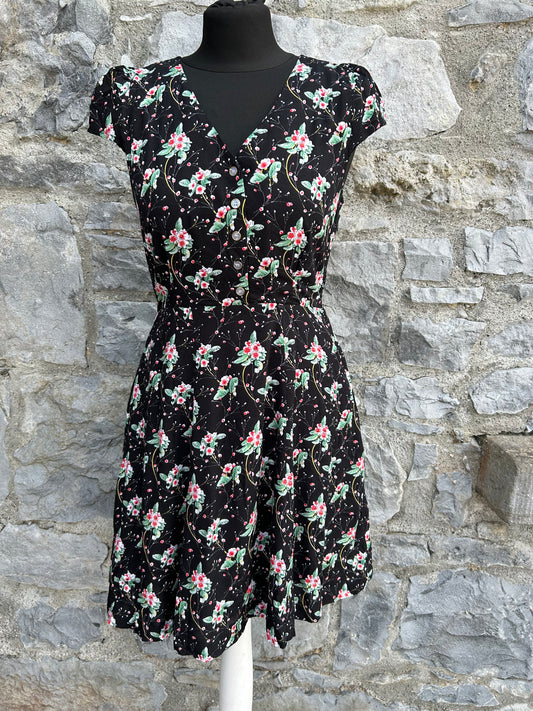 Blooming branches black dress uk 8