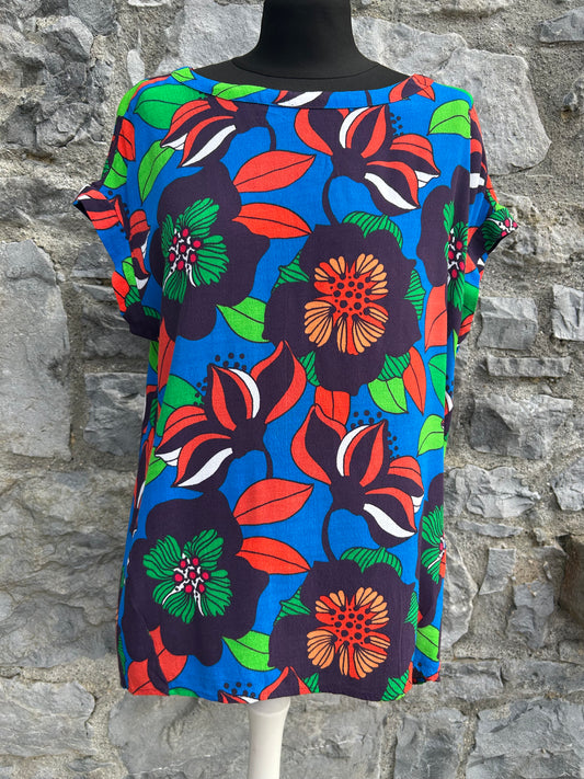 Floral blue blouse  uk 12