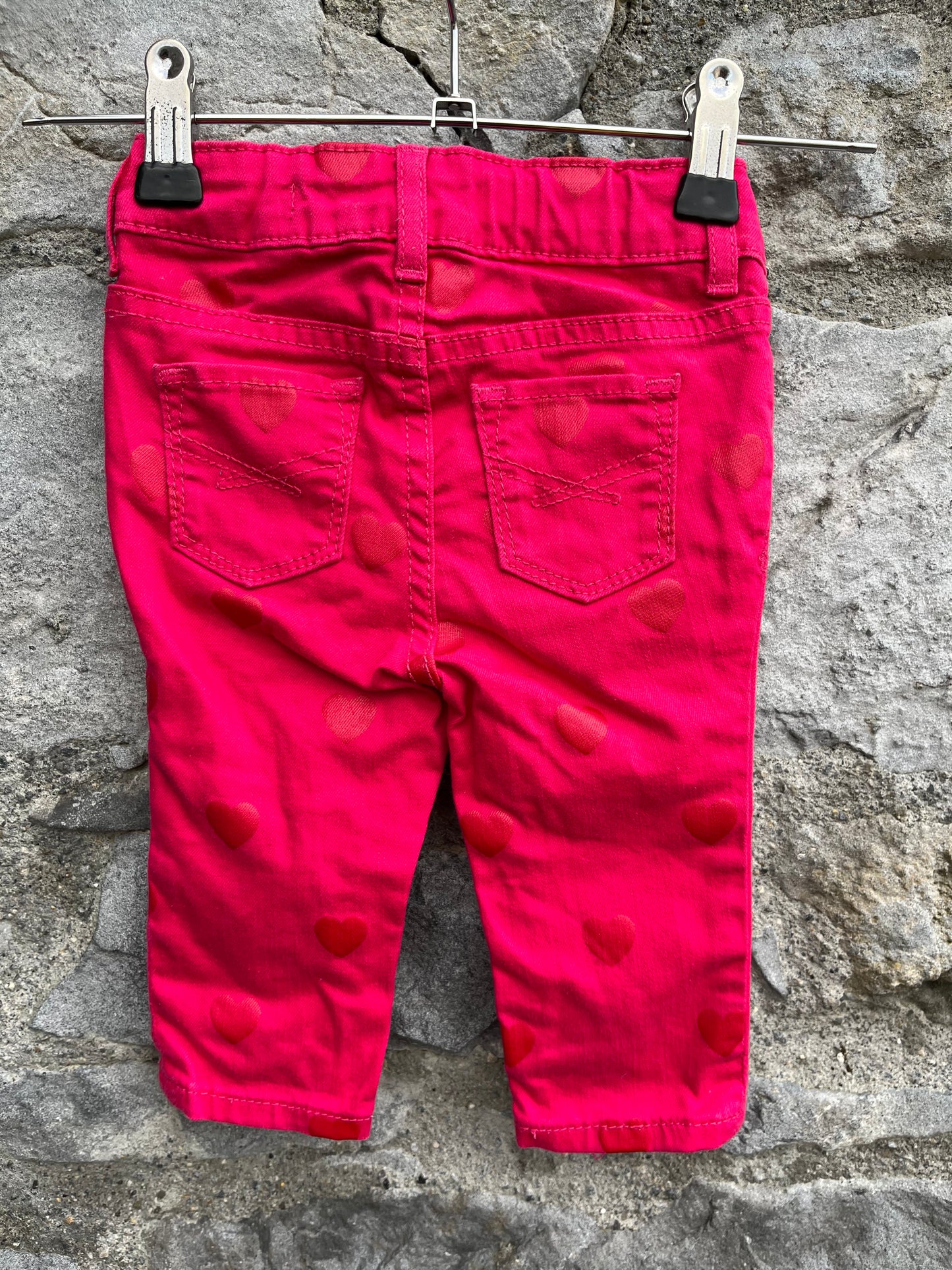 Pink hearts jeggings   6-9m (68-74cm)