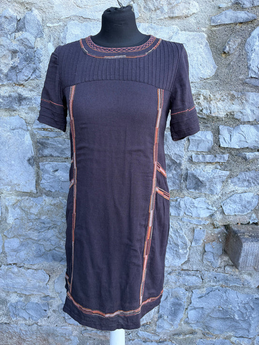 Embroidered phantom black dress uk 6