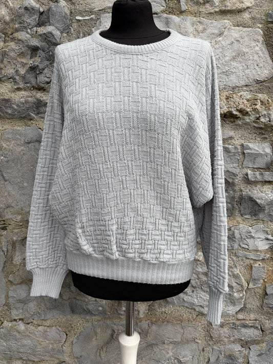 80s grey light jumper uk 10-12