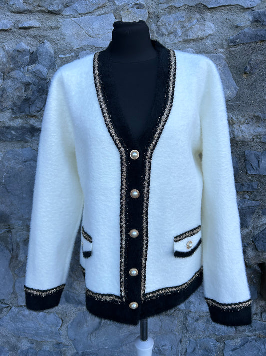 White furry cardigan uk 14-16