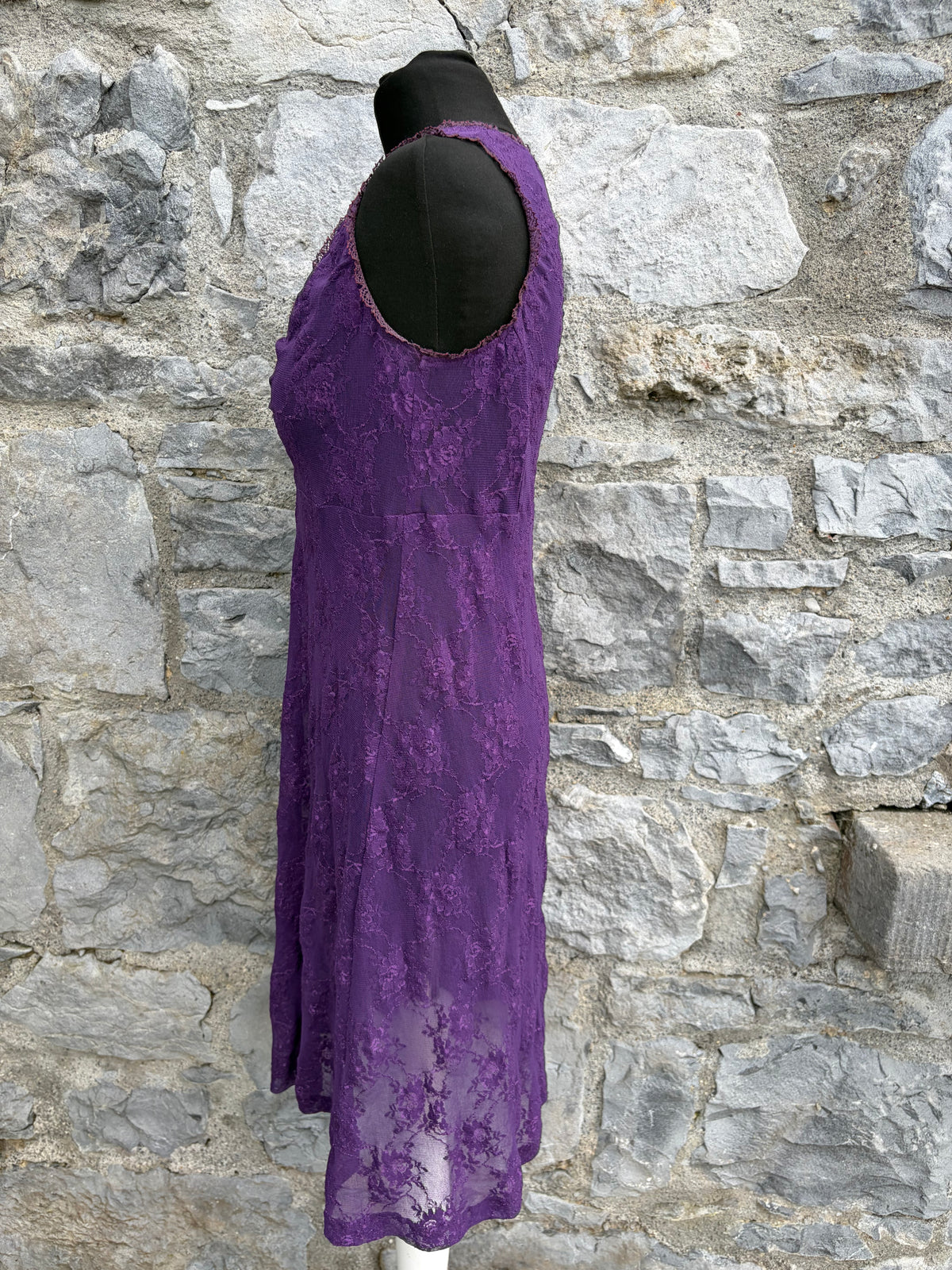 Purple lace dress uk 10-12