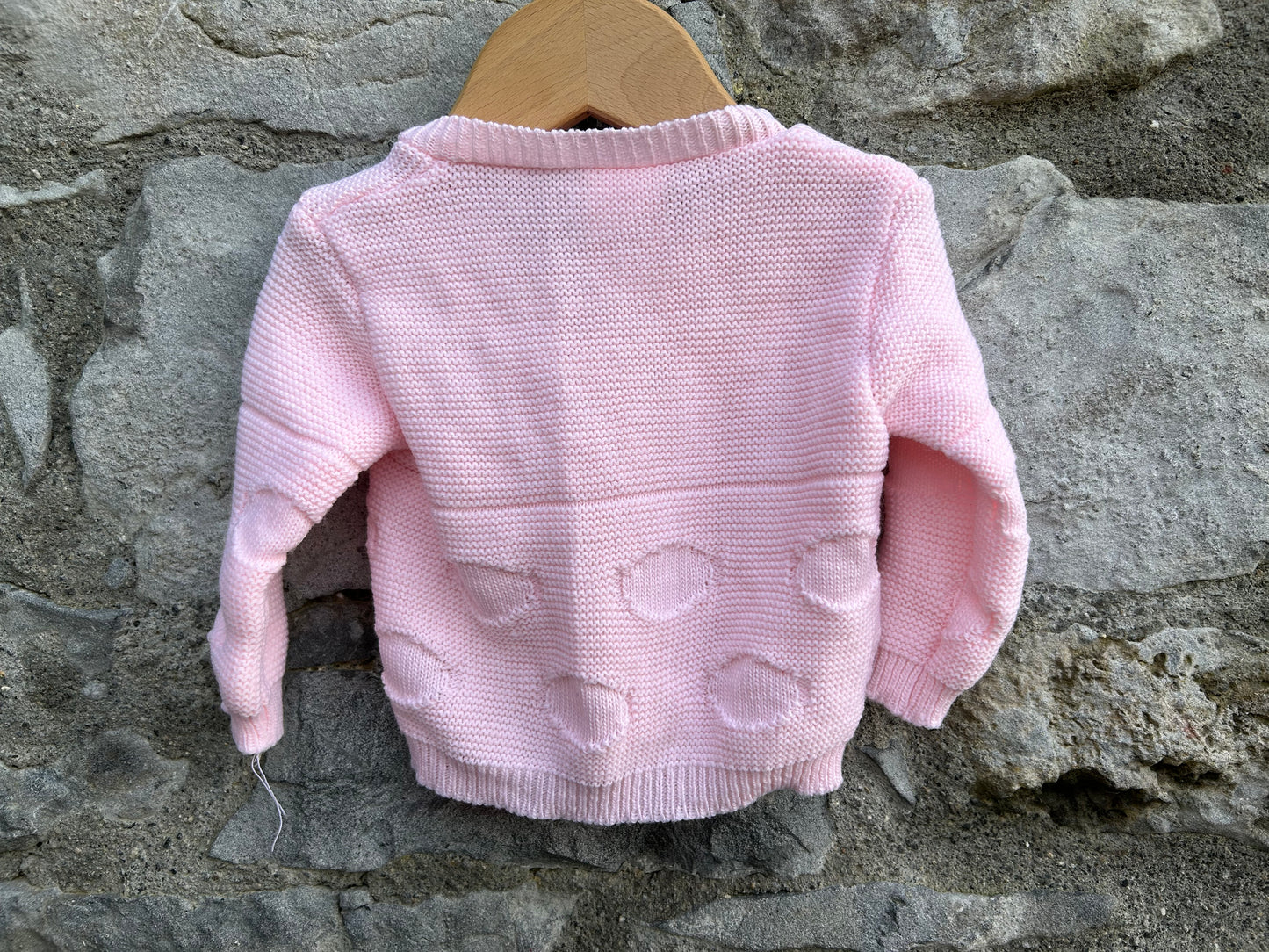 90s pink cardigan 3-6m (62-68cm)