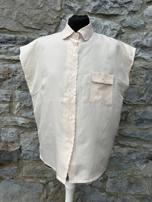 90s ecru blouse uk 10-12