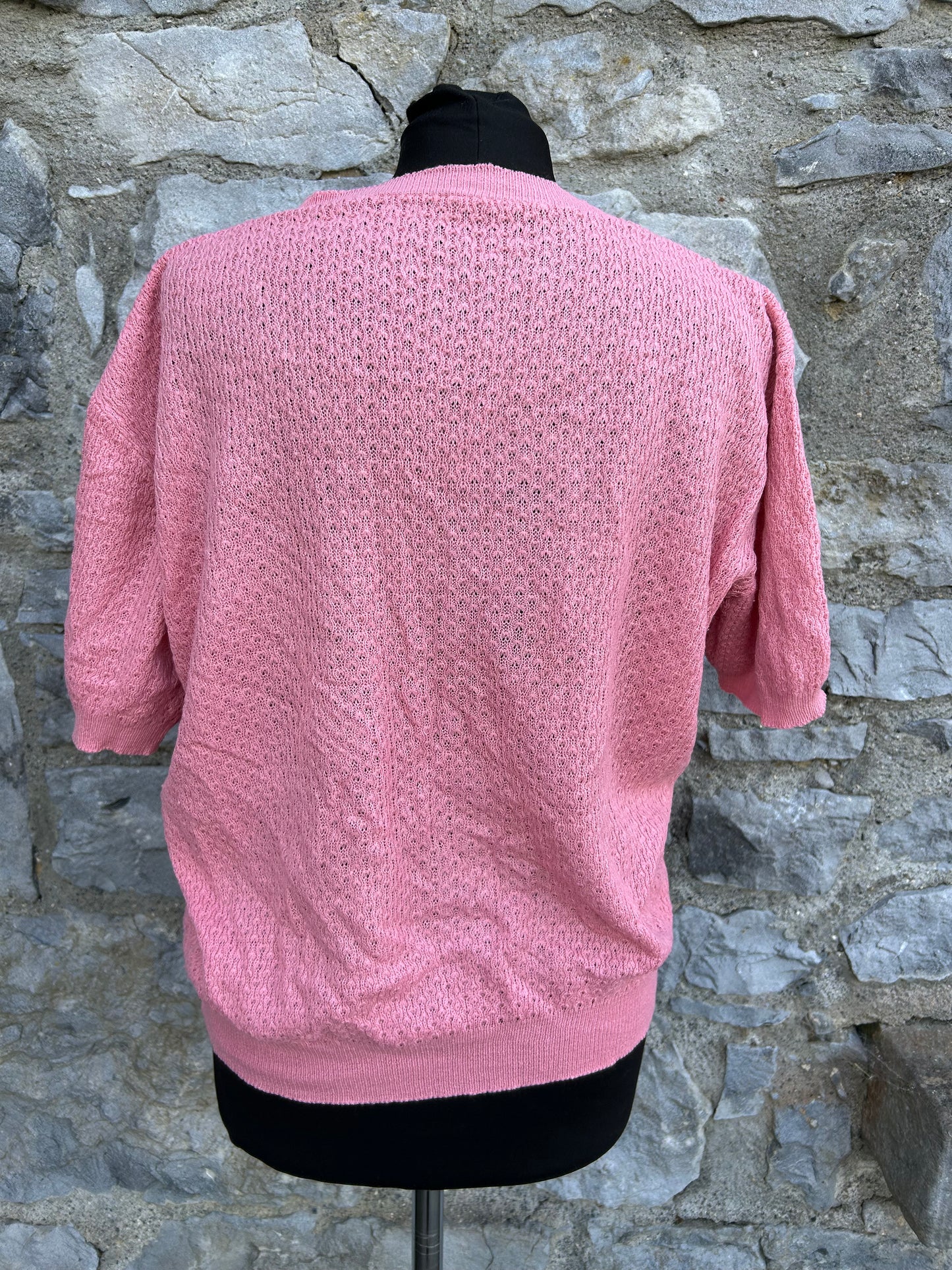 90s pink knitted top uk 14-18